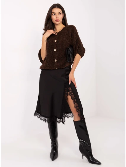 Sweter IT SW model 21730900 ciemny brązowy - FPrice Sweter IT SW model 21730900 ciemny brązowy - FPrice