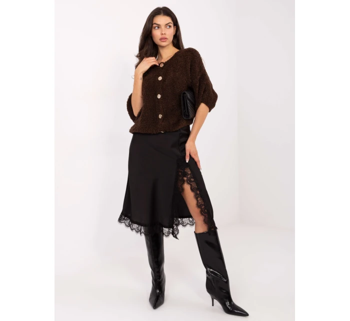 Sweter IT SW model 21730900 ciemny brązowy - FPrice Sweter IT SW model 21730900 ciemny brązowy - FPrice