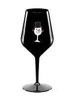 SNĚHULÁČEK - černá nerozbitná sklenice na víno 470 ml SNĚHULÁČEK - černá nerozbitná sklenice na víno 470 ml