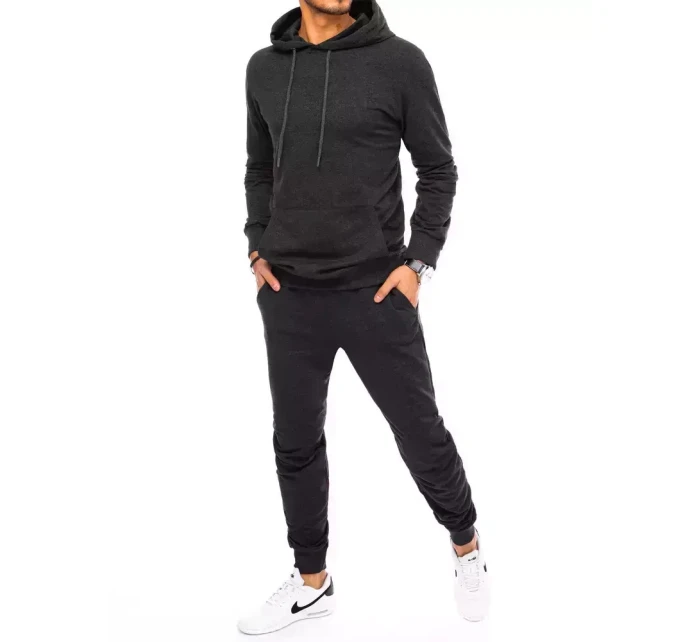 Pánská grafitová tepláková souprava FashionStreet AX0540 Pánská grafitová tepláková souprava FashionStreet AX0540