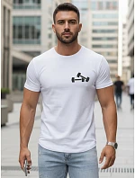 Tshirt męski z nadrukiem biały model 22156950 - FashionStreet