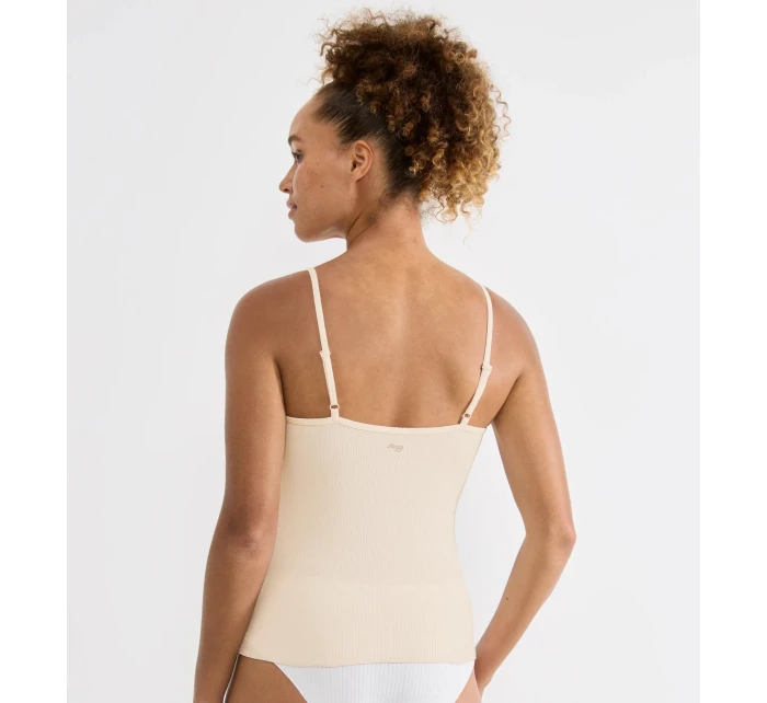 sloggi GO Ribbed Spaghetti Top - WHITE - SLOGGI WHITE - SLOGGI