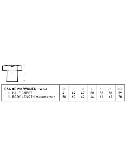 B&C #E190 /women Dámské tričko z těžké bavlny 01.004T bottle green B&C #E190 /women Dámské tričko z těžké bavlny 01.004T bottle green