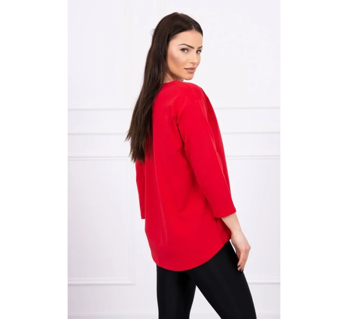 Halenka s potiskem Paradise červená Halenka s potiskem Paradise červená