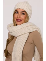 model 21417246 Žebrovaná čepice ecru - Moe