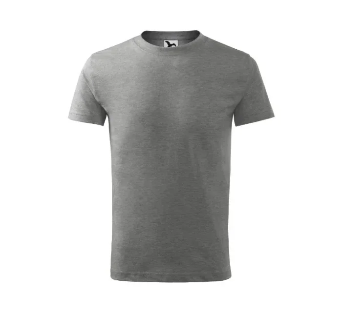 Basic tričko dětské tmavě šedý melír
