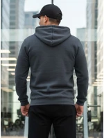 Pánská základní mikina s kapucí tmavě šedá Dstreet model 21985886 - FashionStreet