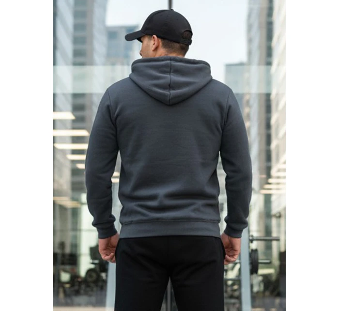 Pánská základní mikina s kapucí tmavě šedá Dstreet model 21985886 - FashionStreet