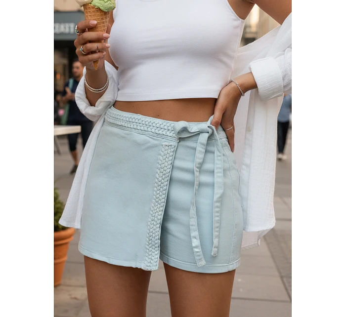 Dámská modrá džínová sukně-šortky FashionStreet SY0513