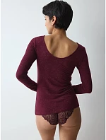 Beauty Layers Top LSL Lurex - Claret - TRIUMPH Claret - TRIUMPH