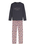 Dámské pyžamo Henderson 45419 Ginni, dlouhé rukávy, velikosti S–3XL