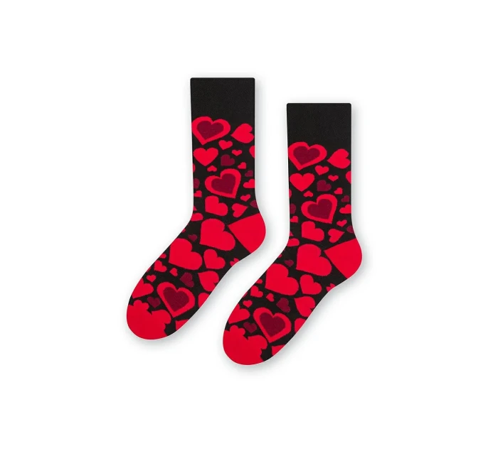 Vzorované pánské ponožky Steven art.136 Srdíčka