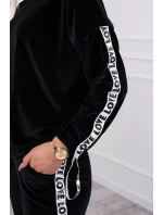 model 21753118 velurová sada černá - K-Fashion