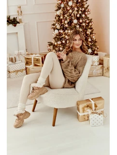 Dámské zimní boty s kožešinou v béžové barvě model 21644000 - EVENTO