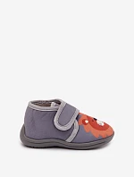 Dětské pantofle na suchý zip šedé Katline