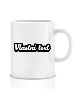 Personalizovaný klasický bílý hrníček s obrysem 