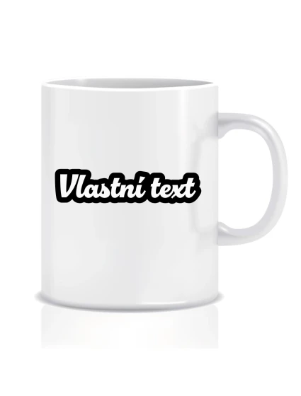 Personalizovaný klasický bílý hrníček s obrysem 