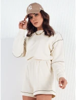 Dámská tepláková souprava ecru Dstreet model 21973930 - FashionStreet Dámská tepláková souprava ecru Dstreet model 21973930 - FashionStreet
