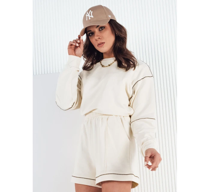 Dámská tepláková souprava ecru Dstreet model 21973930 - FashionStreet Dámská tepláková souprava ecru Dstreet model 21973930 - FashionStreet