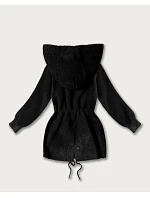 Bunda z alpaky s kapsami černá (W010#)