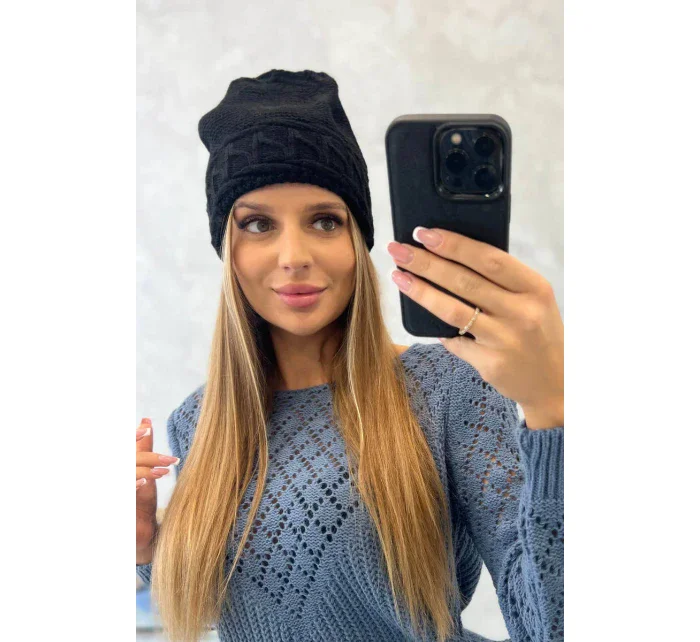 Dámská čepice Aniela K338 černá Dámská čepice Aniela K338 černá