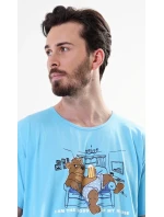 Pánská noční košile s krátkým rukávem Boss