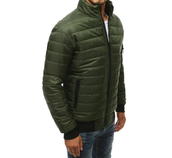 Pánská přechodná prošívaná zelená bunda model 21962513 - FashionStreet