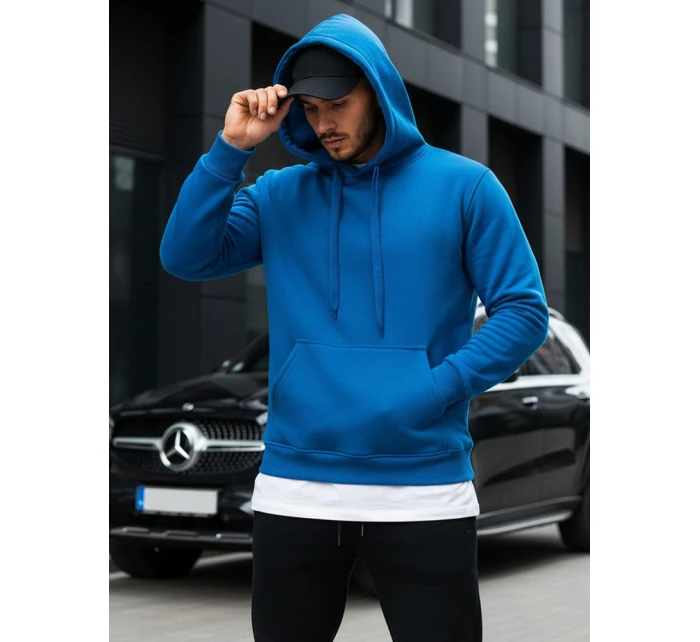 Pánská mikina s kapucí modrá Dstreet BX5081