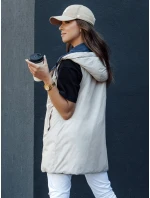 Dámská prošívaná vesta s kapucí MELANI navy blue FashionStreet TY4519