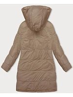 Černobéžová hrubší oboustranná dámská zimní bunda model 21247459 - MELYA MELODY Černobéžová hrubší oboustranná dámská zimní bunda model 21247459 - MELYA MELODY