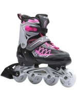 INLINE BRUSLE-KOLEČKOVÉ BRUSLE 4V1 ENERO PRO LED 30-33 PINK-GREY