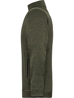 JN Pánská pracovní pletená fleece bunda Solid 02.0 olive melange/black model 22493635 - Daiber JN Pánská pracovní pletená fleece bunda Solid 02.0 olive melange/black model 22493635 - Daiber