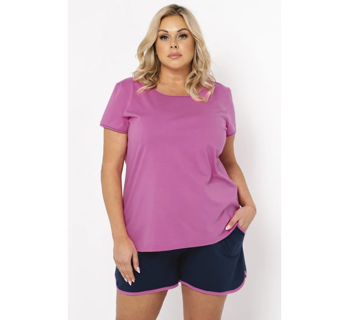 Italská móda Ontega curtailment barva: amarantová/modrá