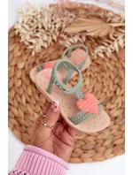 Dětské sandálky se srdcem model 21658598 My First Baby zelené - Ipanema