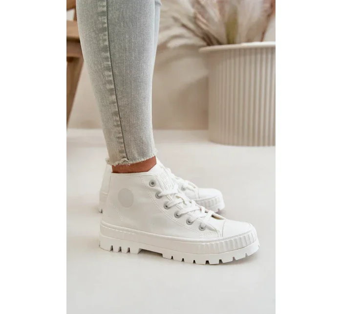 Dámské Tenisky S Kotníkovou Cholevkou Big Star Bílé Dámské Tenisky S Kotníkovou Cholevkou Big Star Bílé