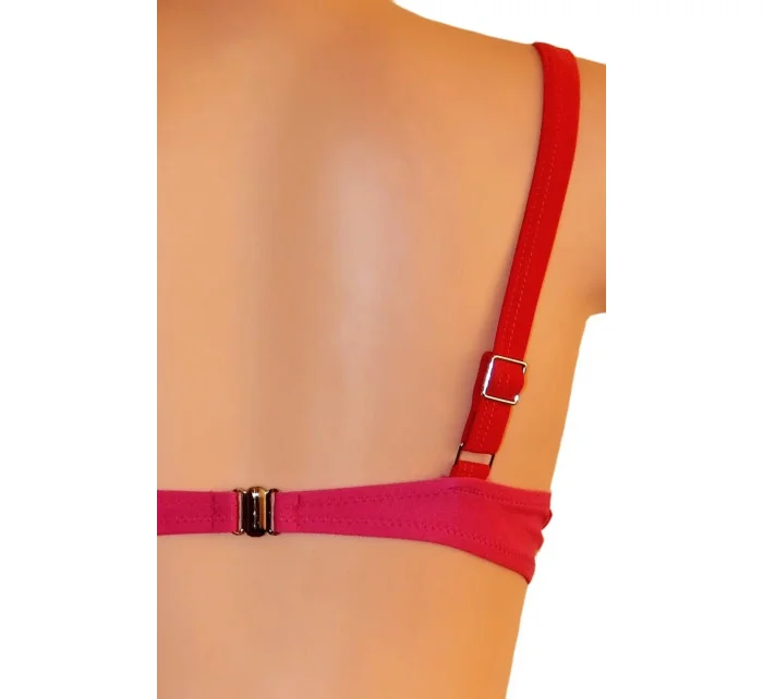 Dámské plavky dvoudílné bikiny 2COLOR dvoubarevné červené - Červená - OEM Dámské plavky dvoudílné bikiny 2COLOR dvoubarevné červené - Červená - OEM