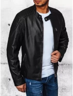 Pánská kožená bunda černá model 21968053 - Dstreet