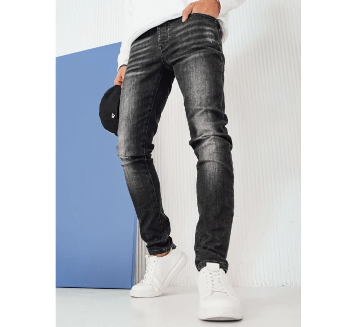 Pánské černé džínové kalhoty FashionStreet UX4243