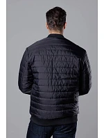 Černá prošívaná pánská bunda typu "bomber" model 18344854 - J.STYLE Černá prošívaná pánská bunda typu "bomber" model 18344854 - J.STYLE