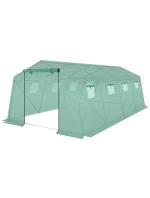 ZAHRADNÍ TUNEL 300x600x200 cm PE KONSTRUKCE ZELENÁ OCEL