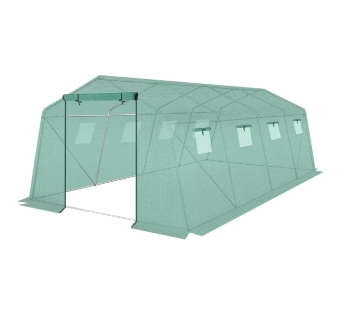 ZAHRADNÍ TUNEL 300x600x200 cm PE KONSTRUKCE ZELENÁ OCEL