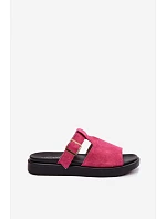 Semišové dámské sandály na platformě se zlatým model 22094994 - Boto