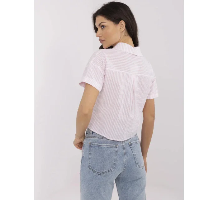 Košile NM KS KA 01148.50P bílá růžová