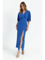 model 20589785 Maxi šaty modré - Makover model 20589785 Maxi šaty modré - Makover