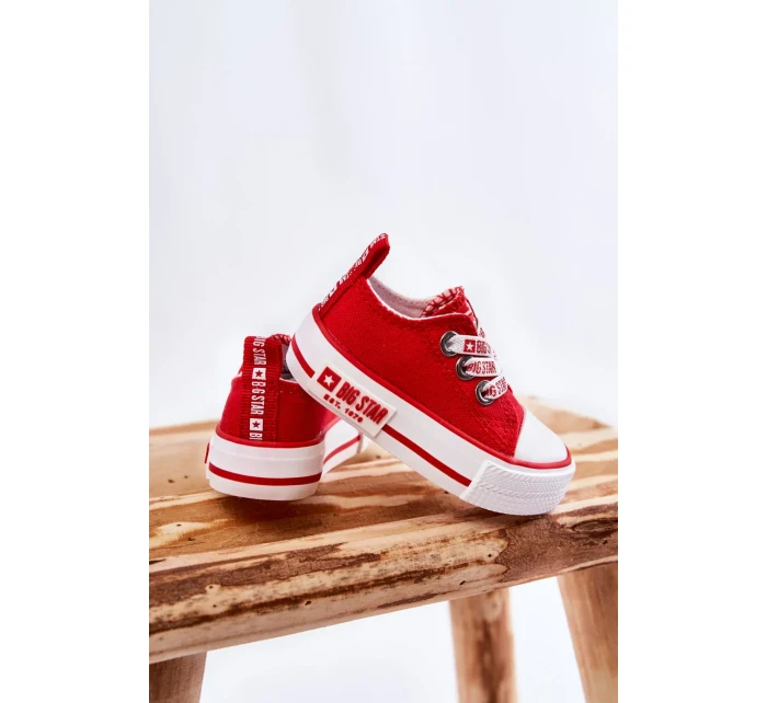 Dětské látkové tenisky BIG STAR KK374051 červená