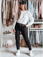 Dámské kalhoty chinos s páskem MODELA černá FashionStreet UY2568