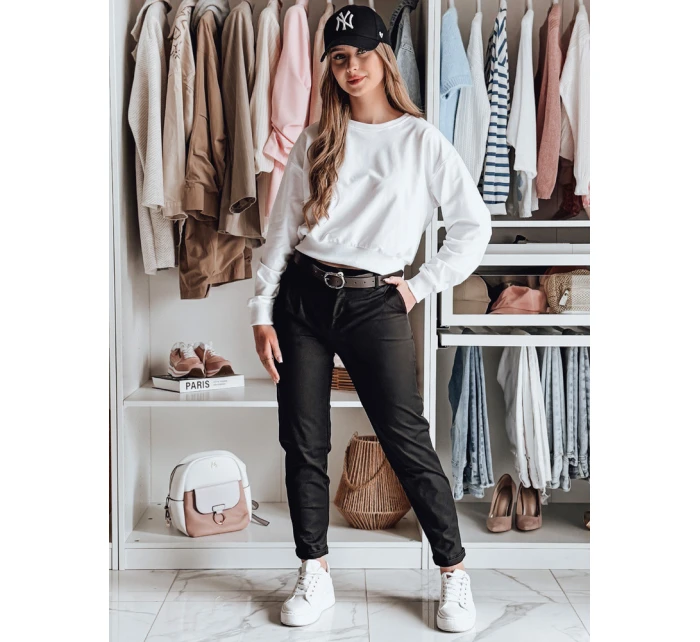 Dámské kalhoty chinos s páskem MODELA černá FashionStreet UY2568