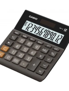 Kancelářská kalkulačka Casio MH-12BK-S, 12místná, 127x136,5mm, černá