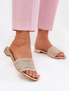 Dámské Sandály Na Plochém Podpatku Zlaté model 21688228 - Boto