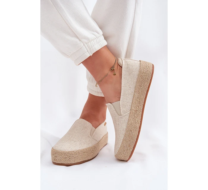 Dámské espadrilky na platformě Big Star model 22042779 Béžové - Big Star Shoes